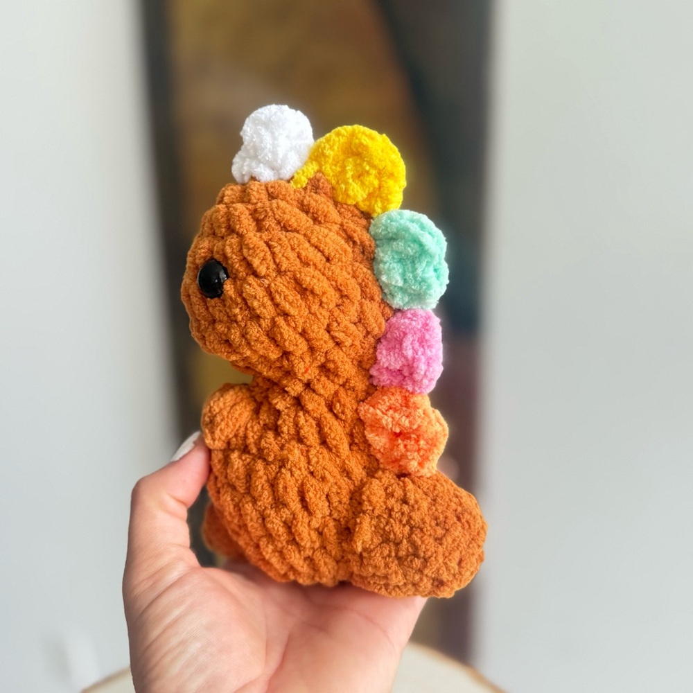 Handmade Crochet Baby Dinosaur Kawaii Plushie Mini Dino Gift - Picture 8 of 10